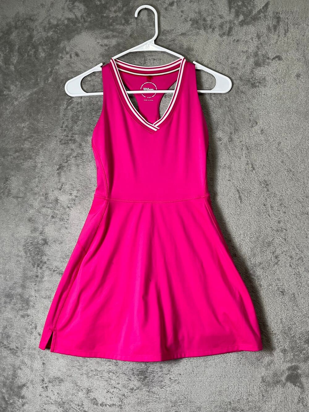Wilson Hot Pink Tennis Dress Pleated Athletic Preppy Country Club Mini Women XS